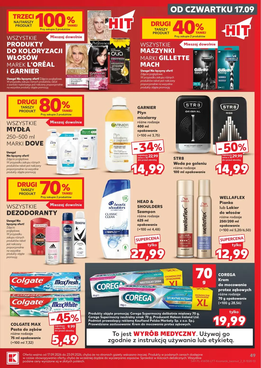Kaufland gazetka, strona 49 z 55 — STR8 Woda po goleniu, GARNIER Płyn micelarny, COLGATE MAX Pasta do zębów
