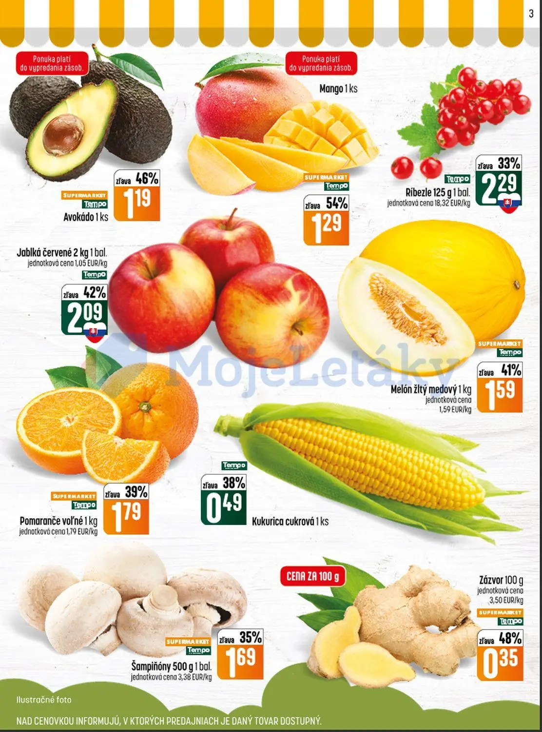Coop Jednota leták, strana 3 z 28 — Mango, Jablká červené, Pomaranče voľné