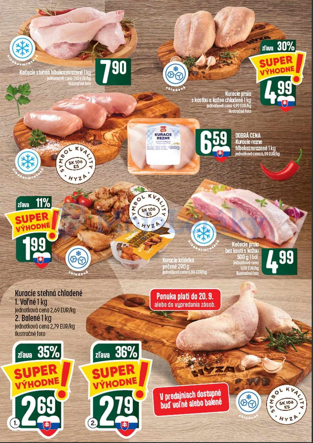 Coop Tempo leták, strana 11 z 60 — Kuracie prsia s kosťou a kožou chladené, Kuracie stehná chladené Balené, Kuracie stehná c…