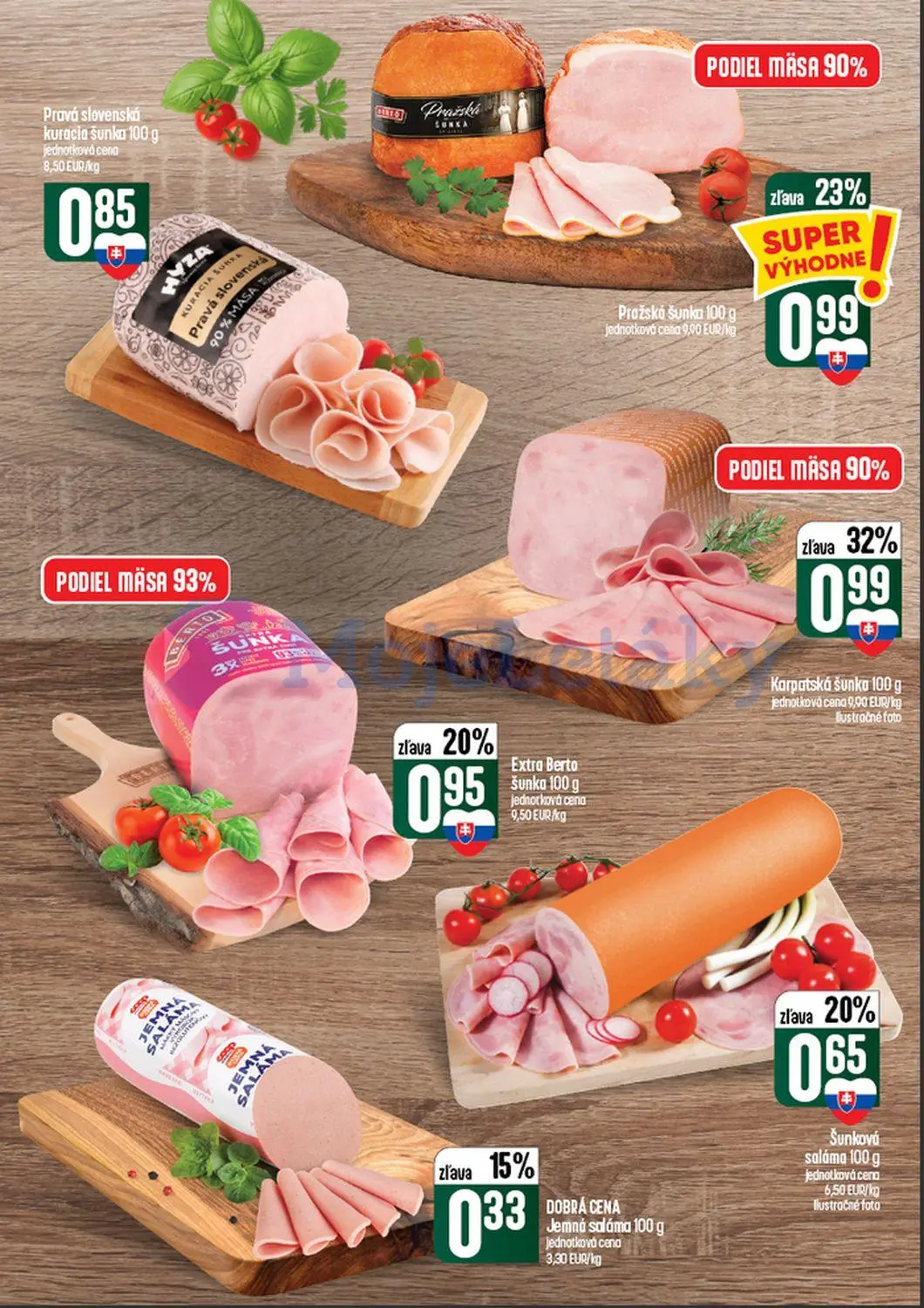 Coop Tempo leták, strana 12 z 60 — Karpatská šunka, Pražská šunka, Extra Berto šunka