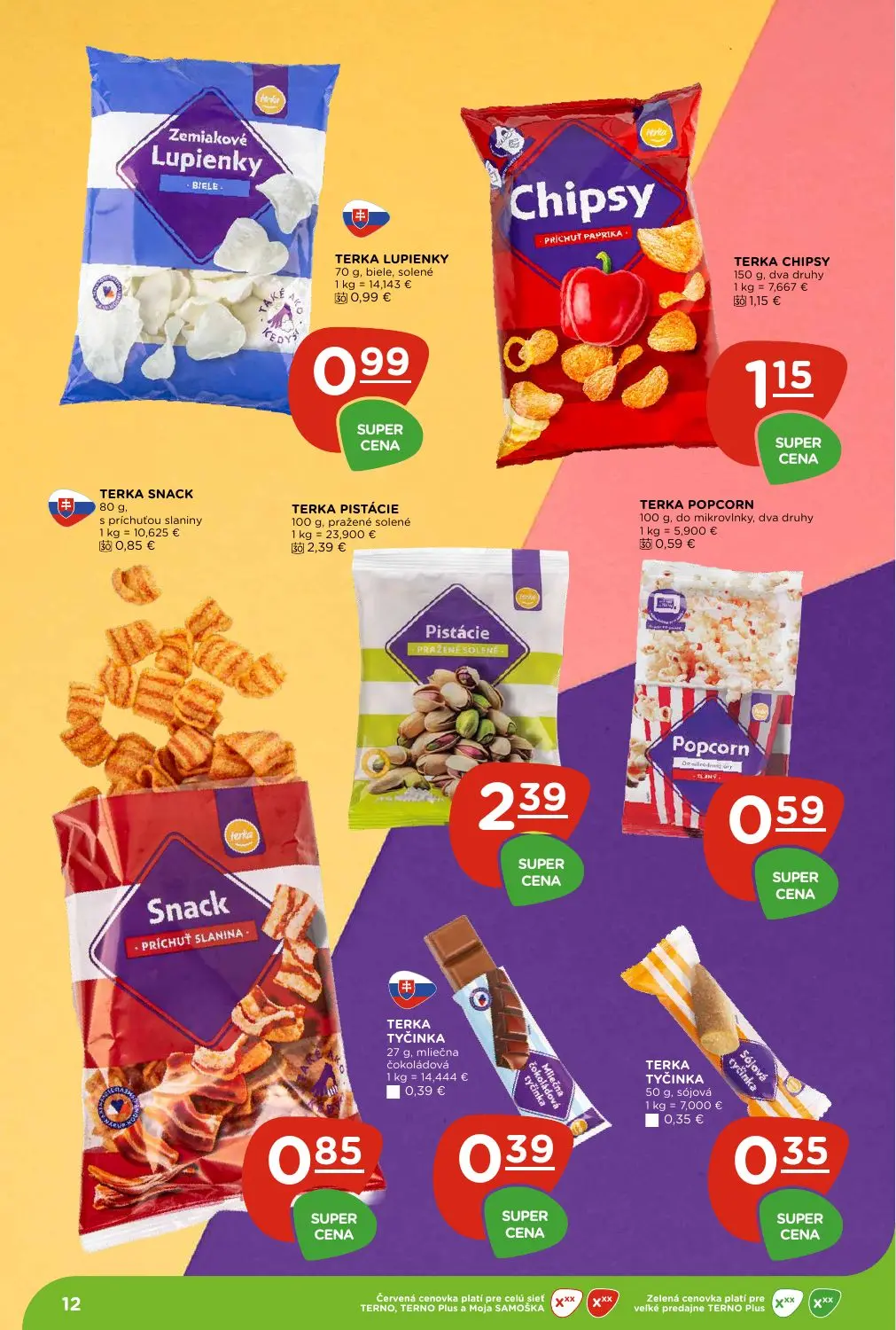 Terno leták, strana 12 z 28 — TERKA LUPIENKY, TERKA CHIPSY, TERKA SNACK