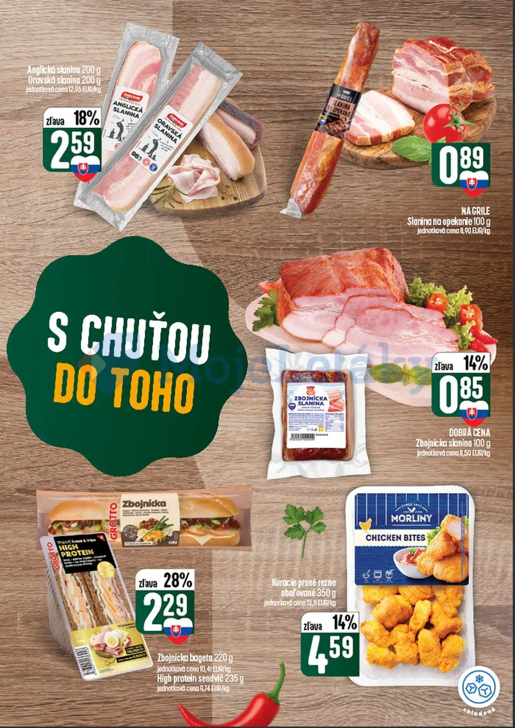Coop Tempo leták, strana 15 z 60 — Zbojnícka bageta, High protein sendvič, Kuracie prsné rezne obaľované