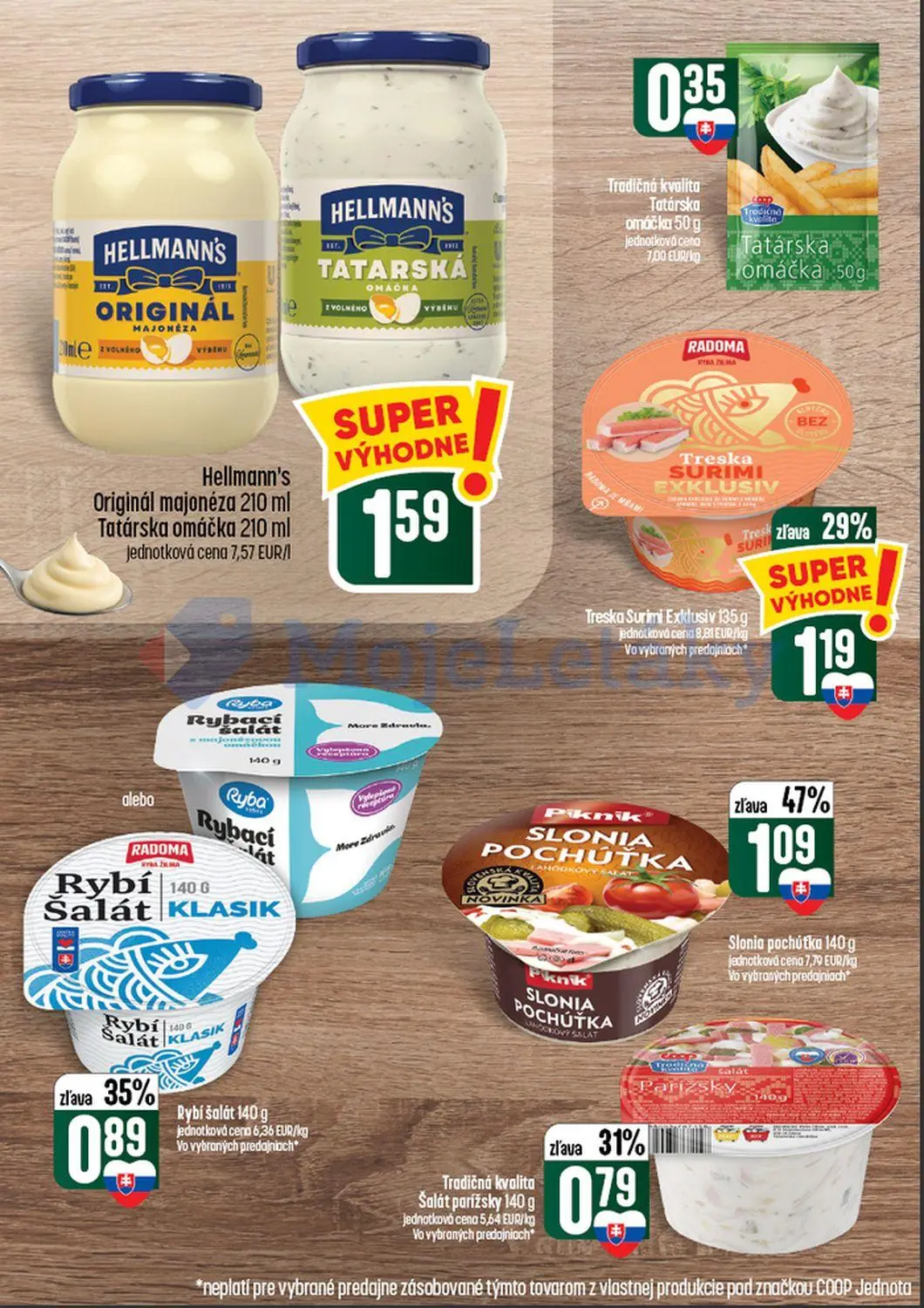 Coop Tempo leták, strana 16 z 60 — Piknik Slonia pochúťka, Treska Surimi Exklusiv, Rybí šalát