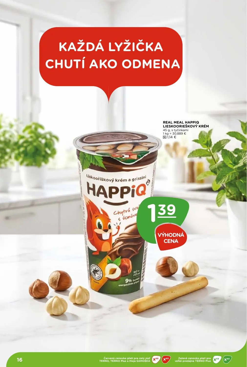 Terno leták, strana 16 z 28 — REAL MEAL HAPPIQ LIESKOORIEŠKOVÝ KRÉM