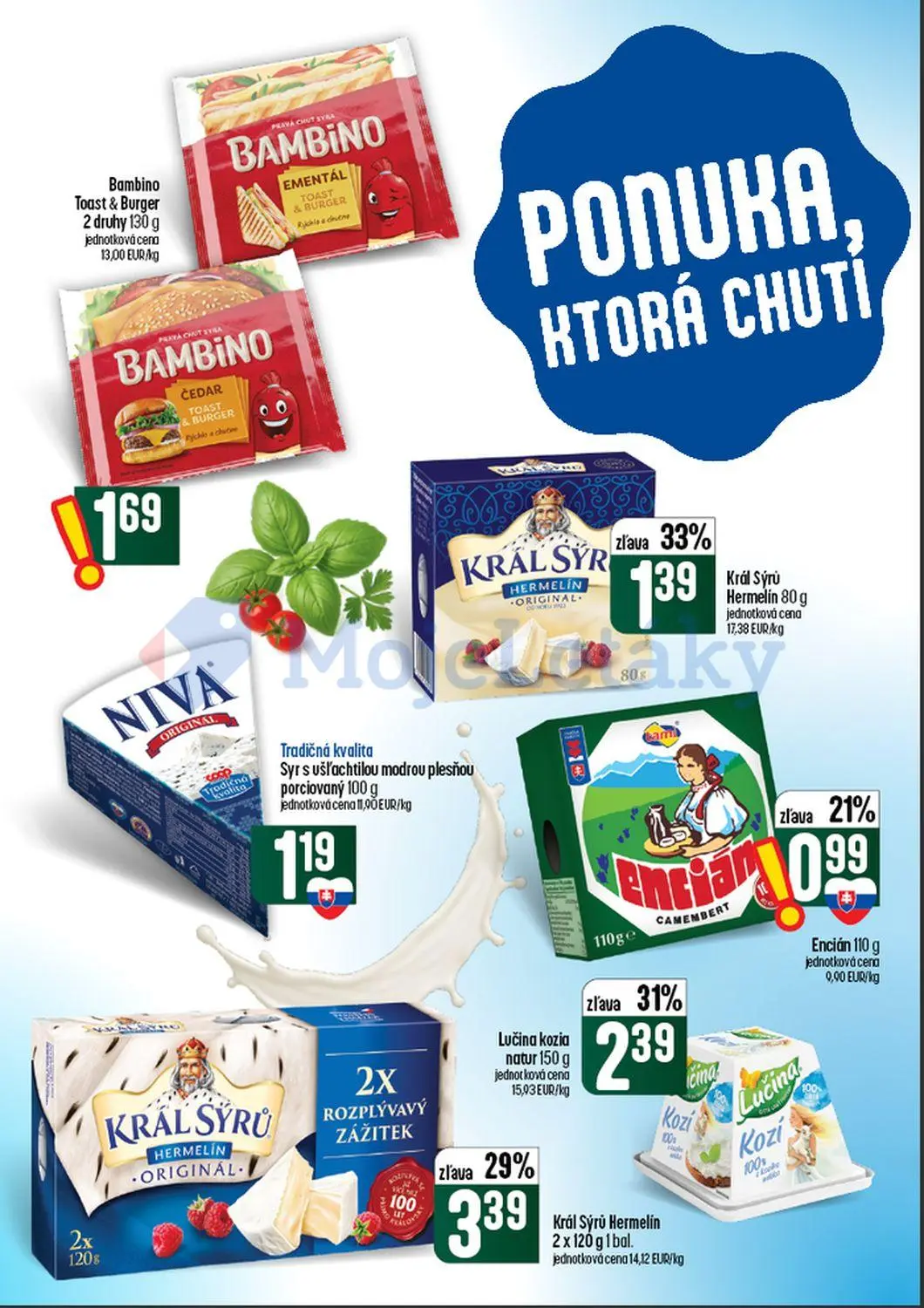 Coop Tempo leták, strana 20 z 60 — Kráľ Sýrů Hermelín, Lučina kozia natur, Kráľ Sýru Hermelín