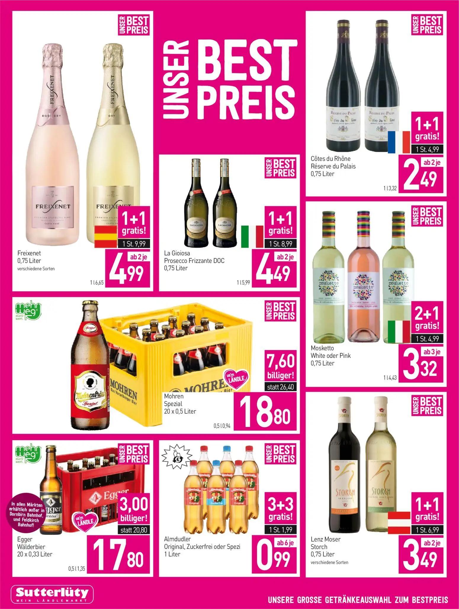 Sutterlüty Prospekt, Seite 10 von 16 — Mohren Spezial, Freixenet, La Gioiosa Prosecco Frizzante DOC