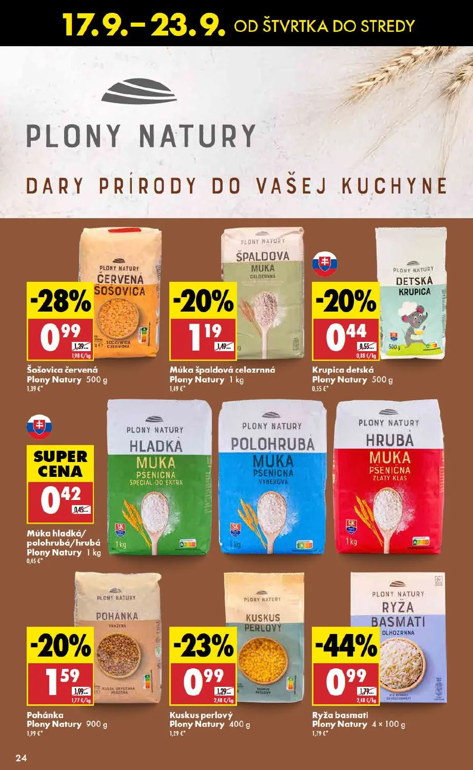 Biedronka leták, strana 24 z 48 — Ryža basmati, Šošovica červená, Pohánka