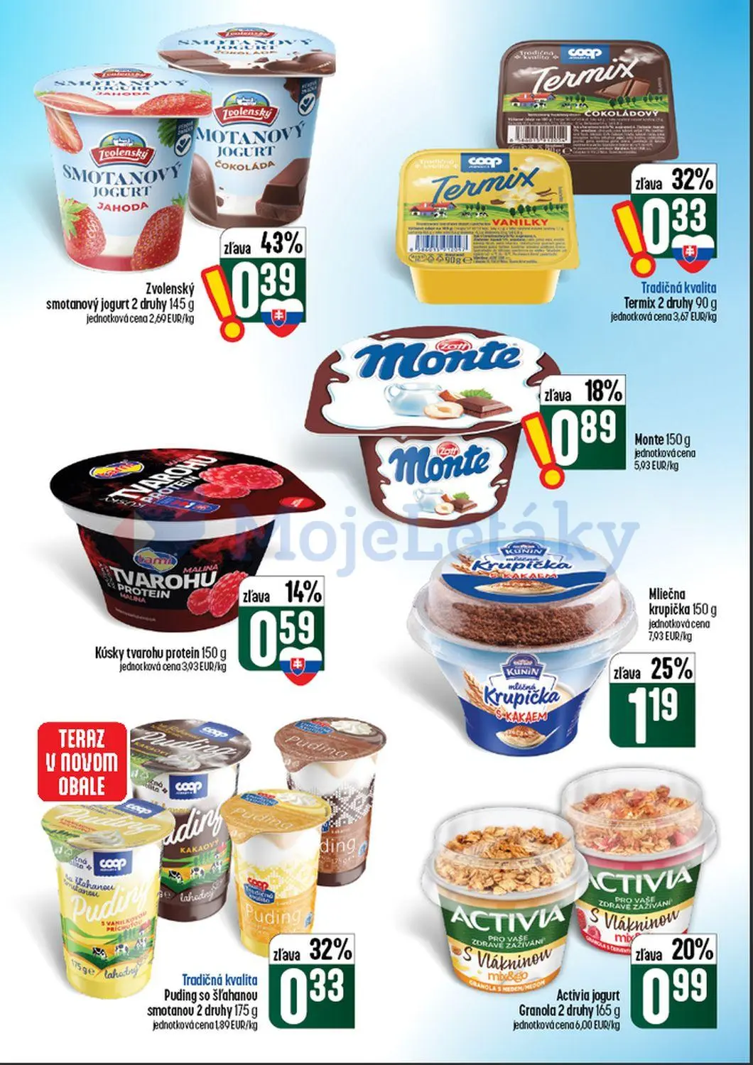 Coop Tempo leták, strana 24 z 60 — Mliečna krupička, Zvolenský smotanový jogurt, Activia jogurt Granola