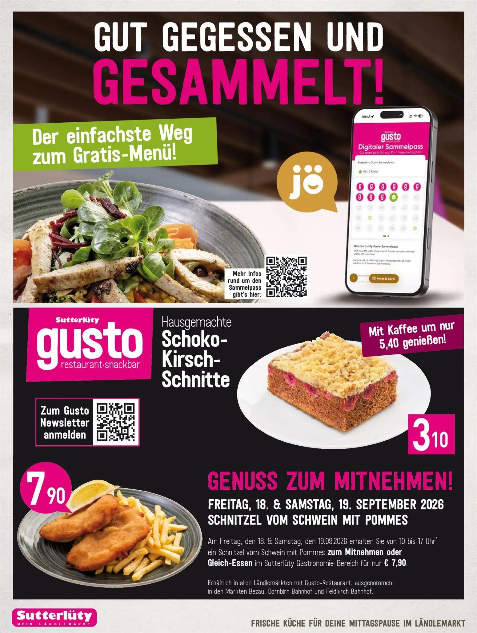 Sutterlüty Prospekt, Seite 14 von 16 — Kaffee, SCHNITZEL VOM SCHWEIN MIT POMMES