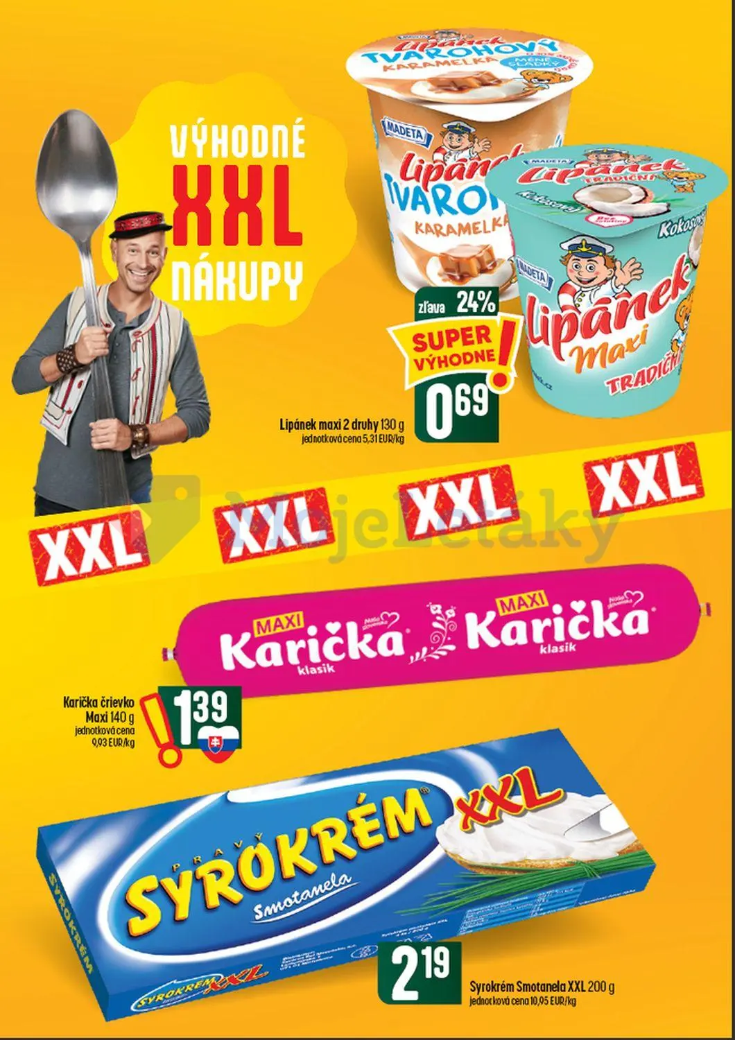 Coop Tempo leták, strana 29 z 60 — Lipánek maxi 2 druhy, Karička črievko Maxi, Syrokrém Smotanela XXL