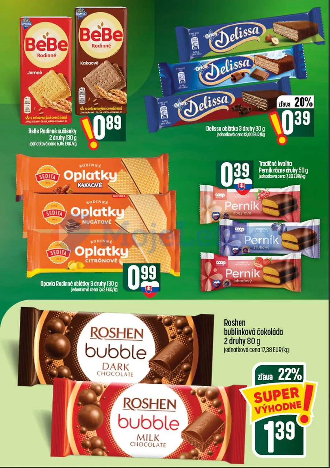 Coop Tempo leták, strana 35 z 60 — Roshen bublinková čokoláda, Delissa oblátka, BeBe Rodinné sušienky