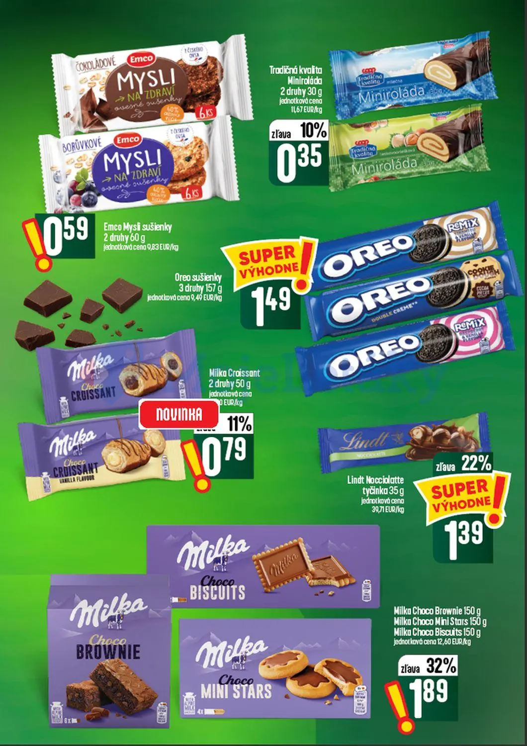 Coop Tempo leták, strana 39 z 60 — Milka Choco Brownie, Milka Choco Mini Stars, Milka Choco Biscuits