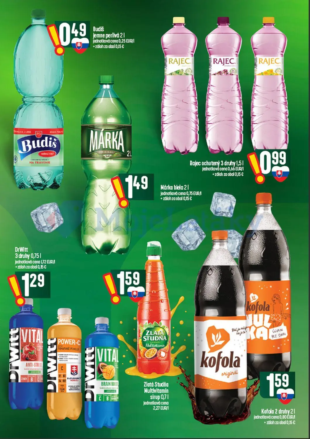 Coop Tempo leták, strana 45 z 60 — Budis jemne perlivá, Rajec ochutený, Márka biela
