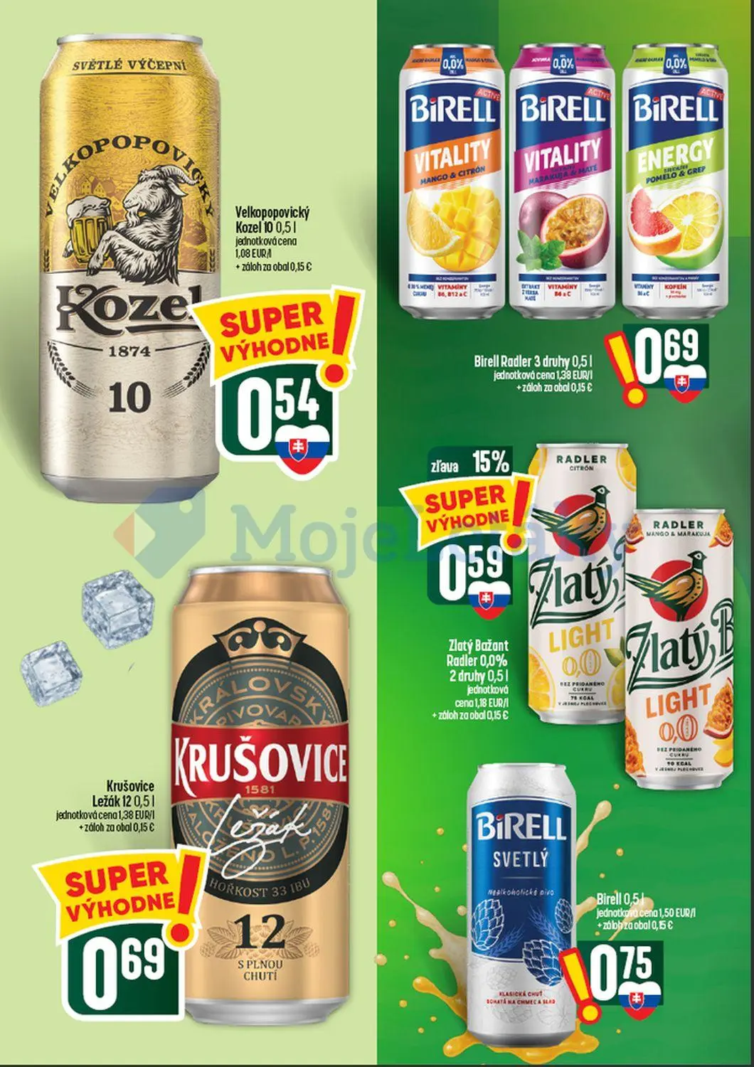 Coop Tempo leták, strana 48 z 60 — Zlatý Bažant Radler 0,0% 2 druhy, Velkopopovický Kozel 10, Birell Radler 3 druhy