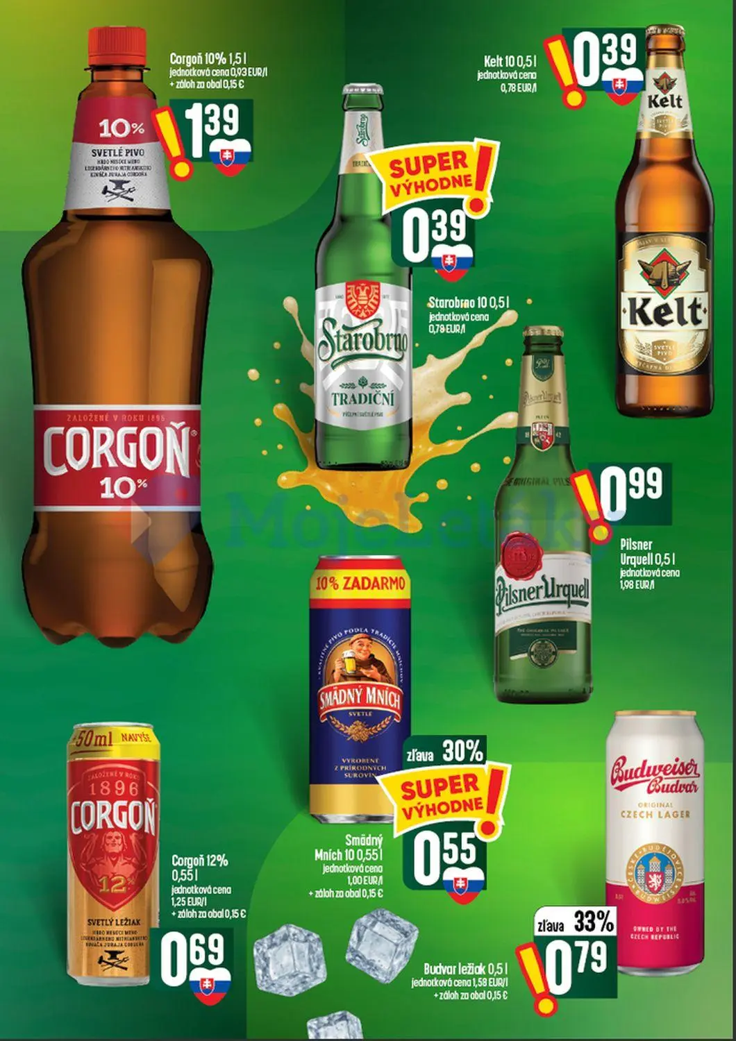 Coop Tempo leták, strana 49 z 60 — Budweiser Budvar ORIGINALL CZECH LAGER, Smädný Mních, Corgoň 10%