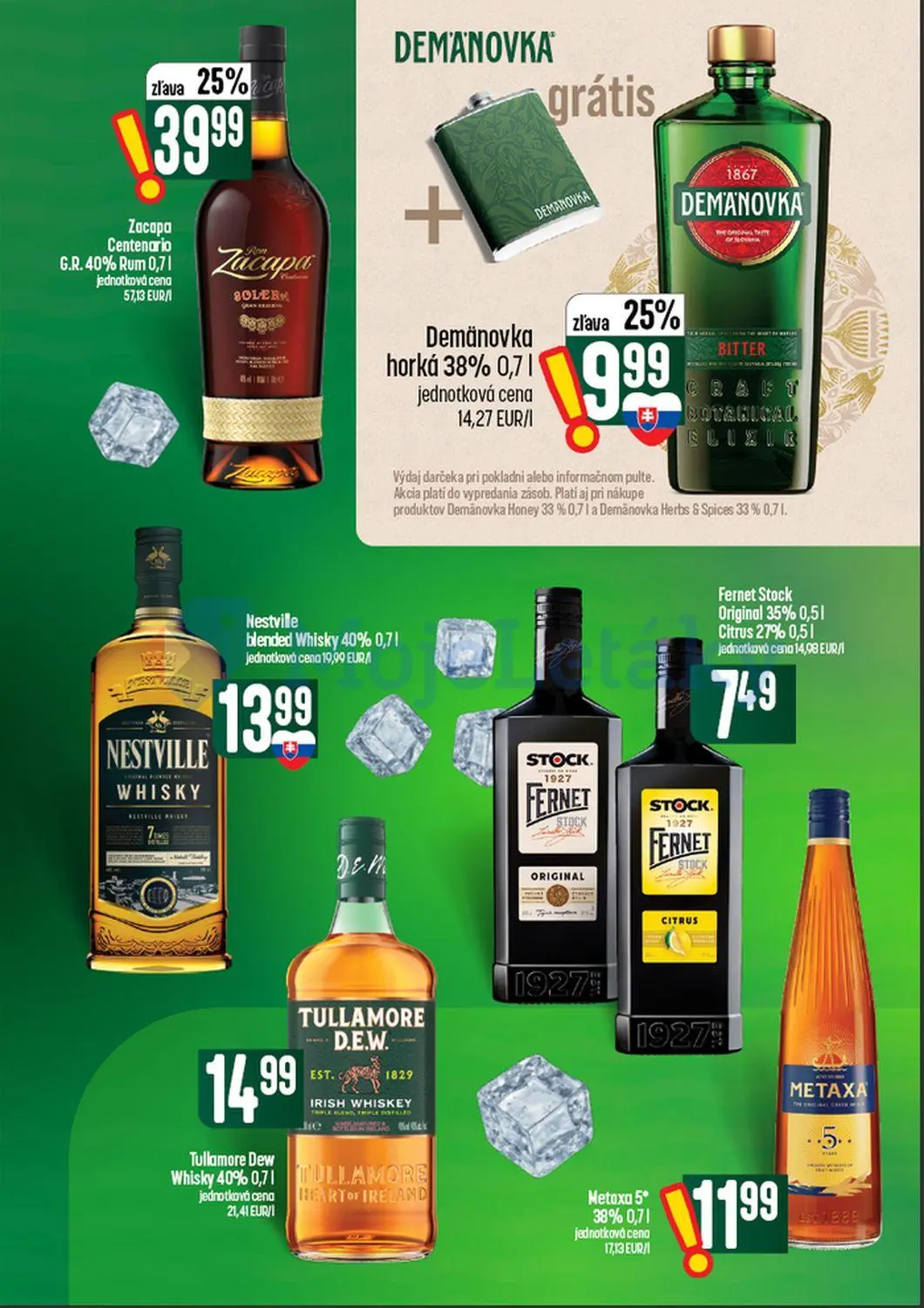 Coop Tempo leták, strana 50 z 60 — Zacapa Centenario G.R. Rum, Demänovka horká, Nestville blended Whisky