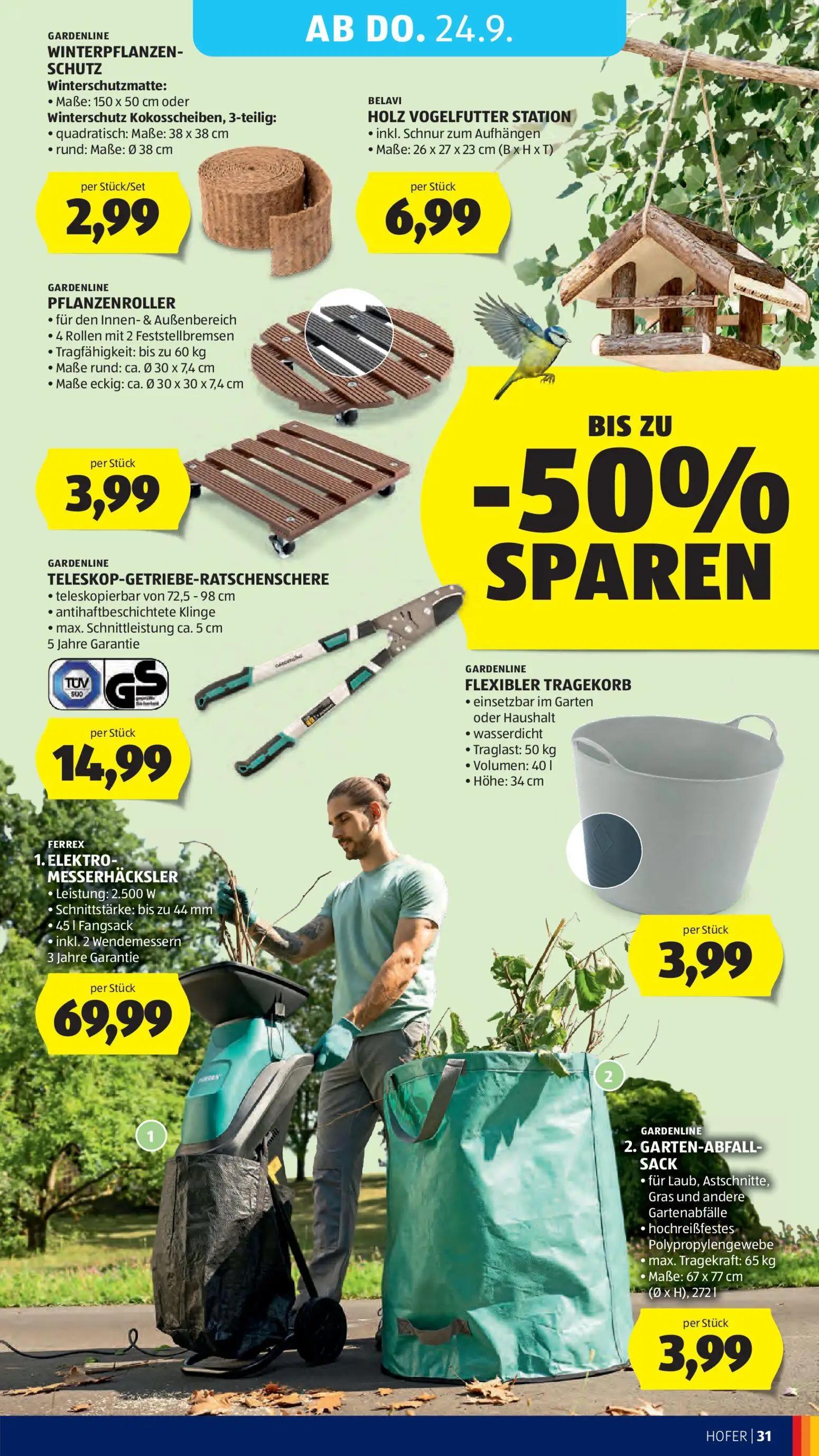 Hofer Prospekt, Seite 37 von 48 — WINTERPFLANZEN-SCHUTZ Winterschutzmatte, WINTERPFLANZEN-SCHUTZ Winterschutz Kokosscheiben,…