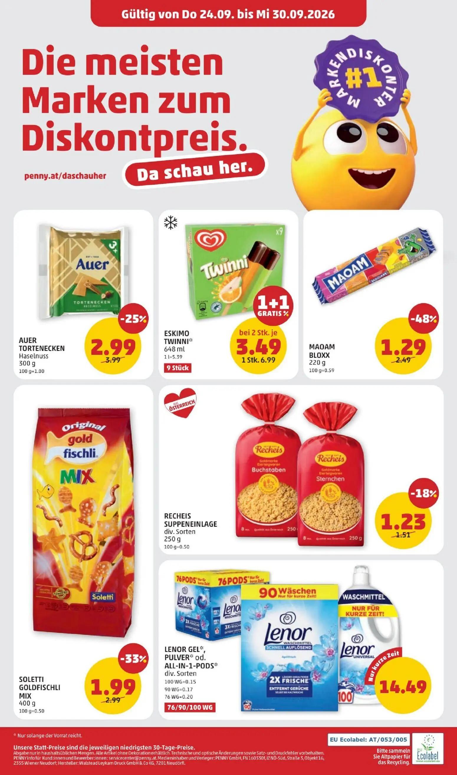 PENNY Prospekt, Seite 8 von 8 — ESKIMO TWINNI, MAOAM BLOXX, AUER TORTENECKEN Haselnuss