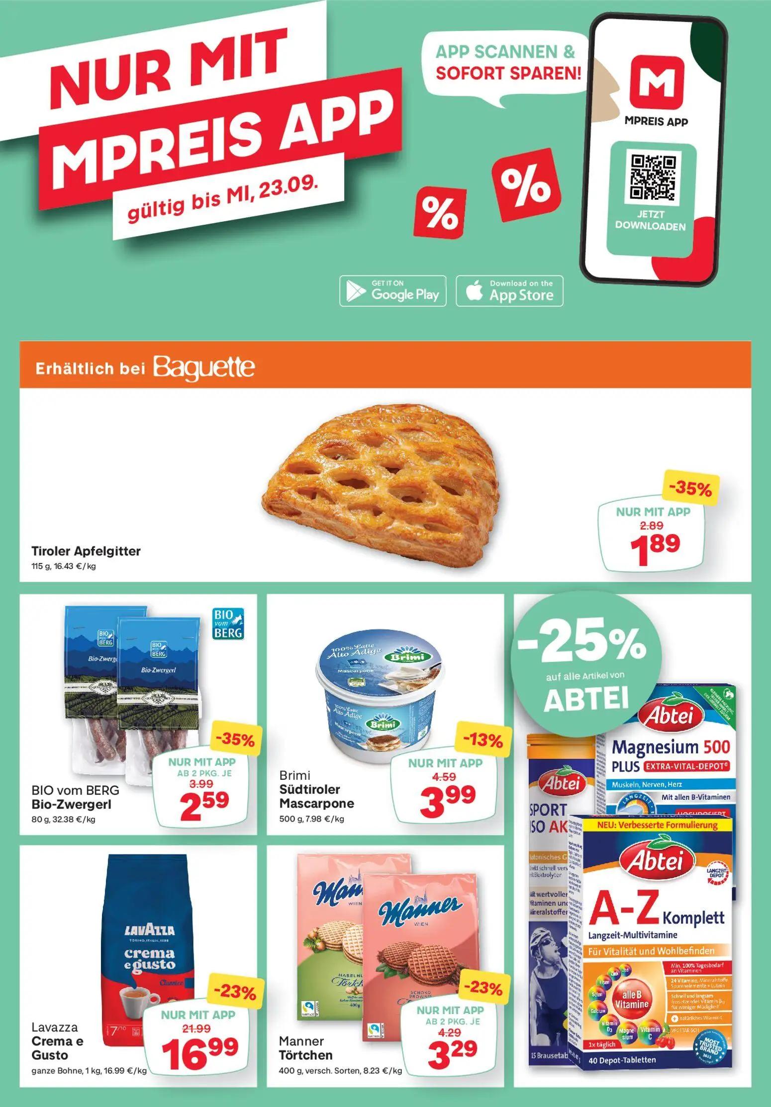 MPREIS Prospekt, Seite 13 von 17 — Lavazza Crema e Gusto, BIO vom BERG Bio-Zwergerl, Tiroler Apfelgitter