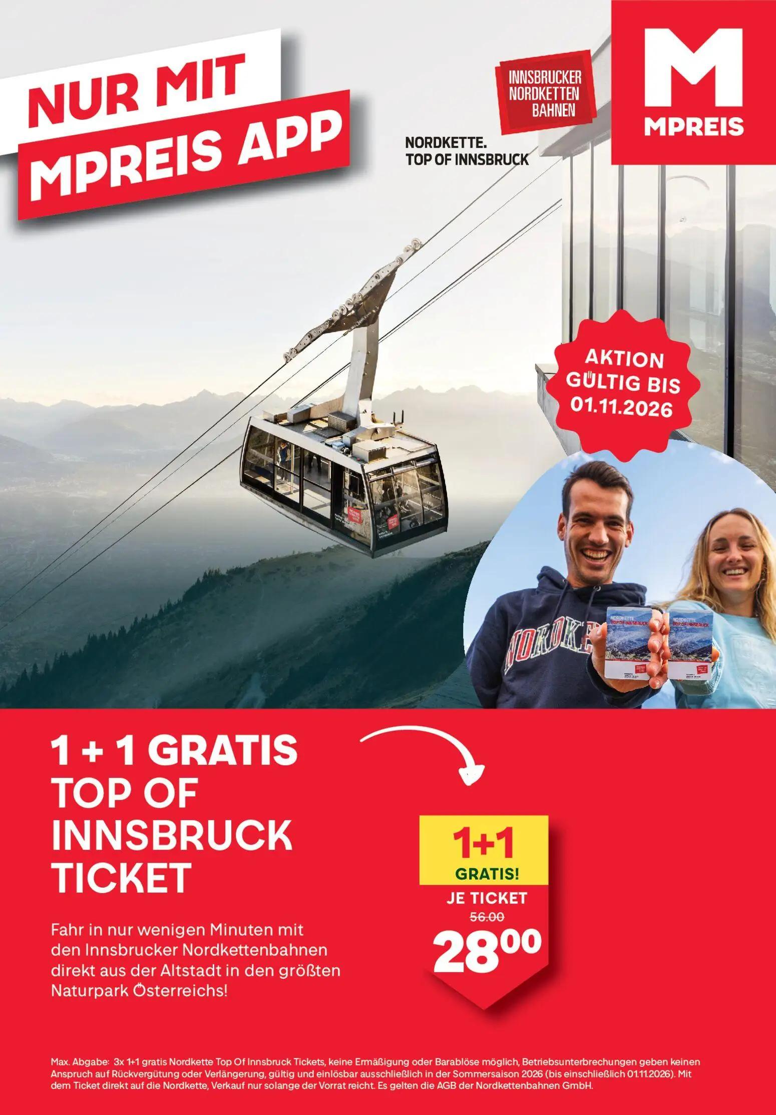 MPREIS Prospekt, Seite 16 von 17 — TOP OF INNSBRUCK TICKET