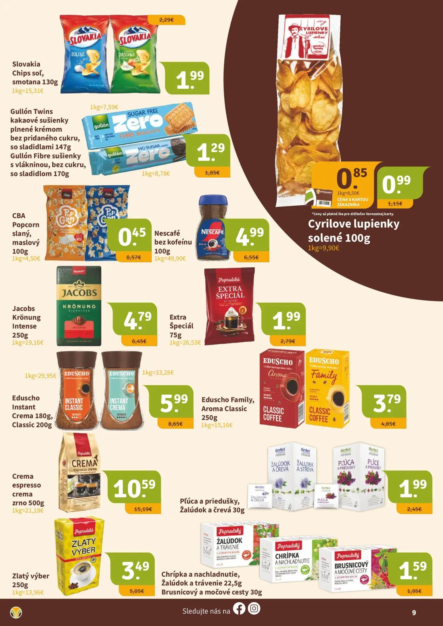 Nitrazdroj leták, strana 9 z 16 — Crema espresso crema zrno, Eduscho Instant Crema, Jacobs Krönung Intense
