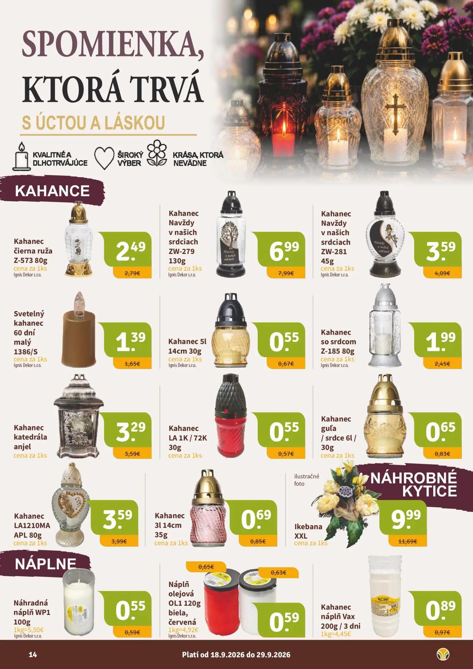 Nitrazdroj leták, strana 14 z 16 — Ikebana XXL, Kahanec Navždy v našich srdciach ZW-279 130g, Kahanec Navždy v našich srdcia…