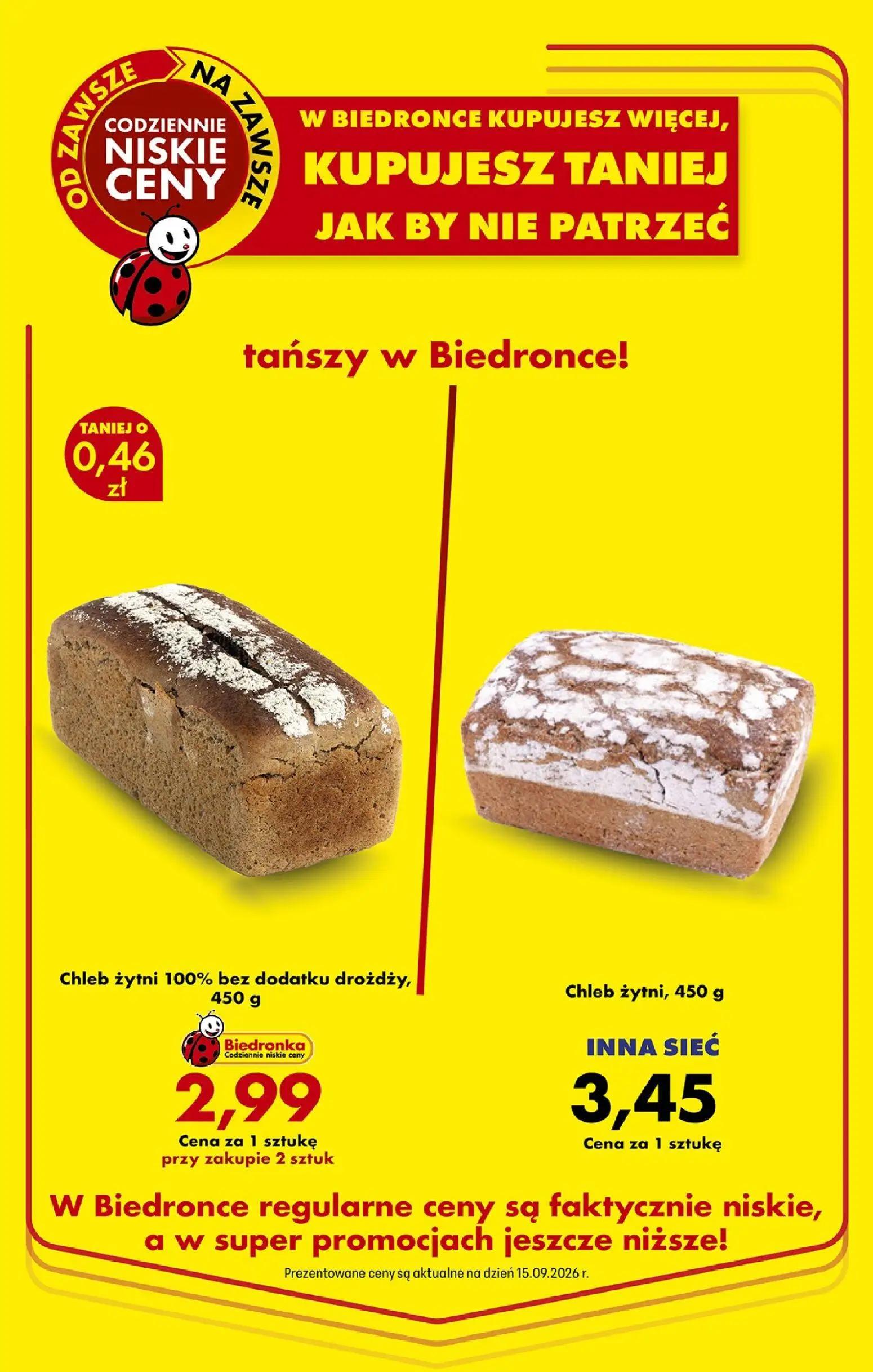 Biedronka gazetka, strona 4 z 85 — Chleb żytni 100% bez dodatku drożdży, Chleb żytni