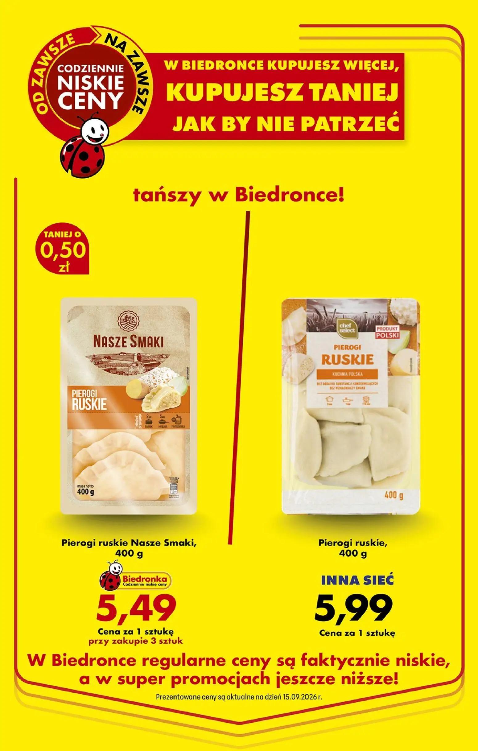 Biedronka gazetka, strona 7 z 85 — Pierogi ruskie Nasze Smaki,, Pierogi ruskie