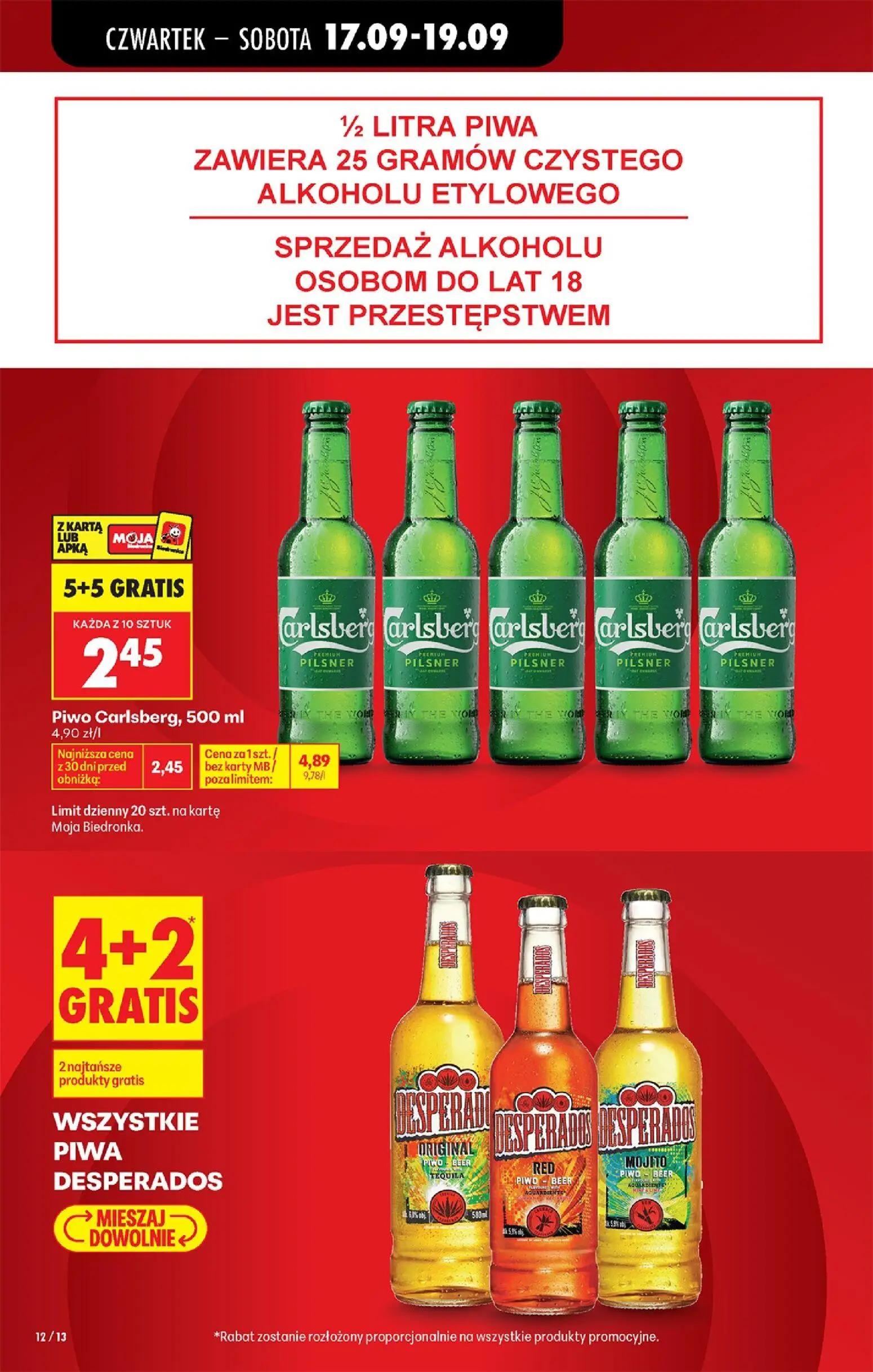 Biedronka gazetka, strona 20 z 85 — Piwo Carlsberg