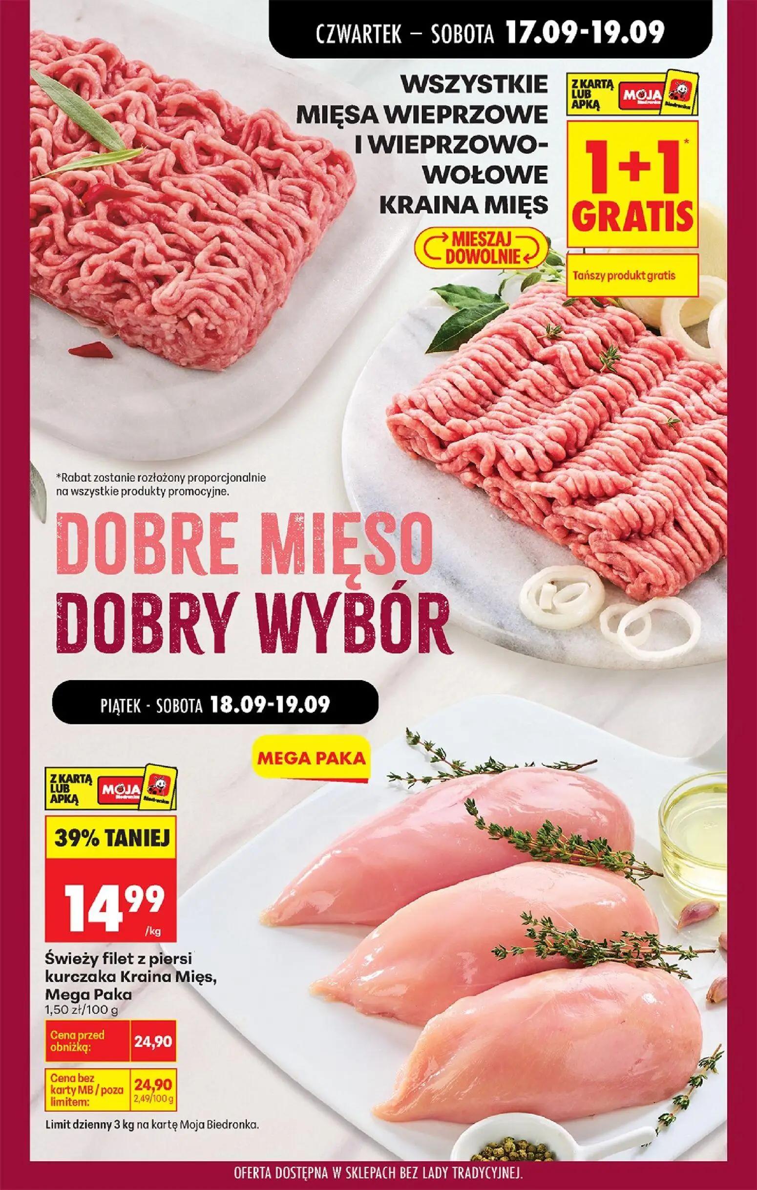 Biedronka gazetka, strona 39 z 85 — Świeży filet z piersi kurczaka Kraina Mięs, Mega Paka