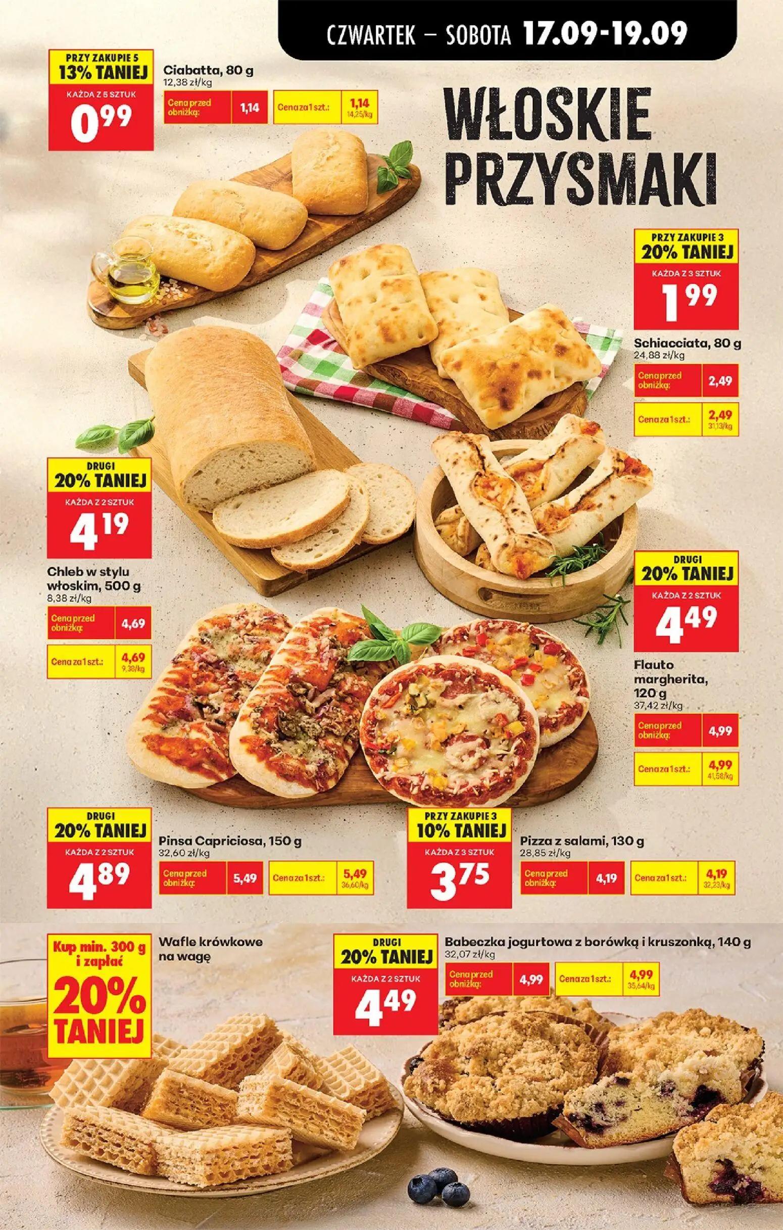 Biedronka gazetka, strona 43 z 85 — Pinsa Capriciosa, Schiacciata, Chleb w stylu włoskim