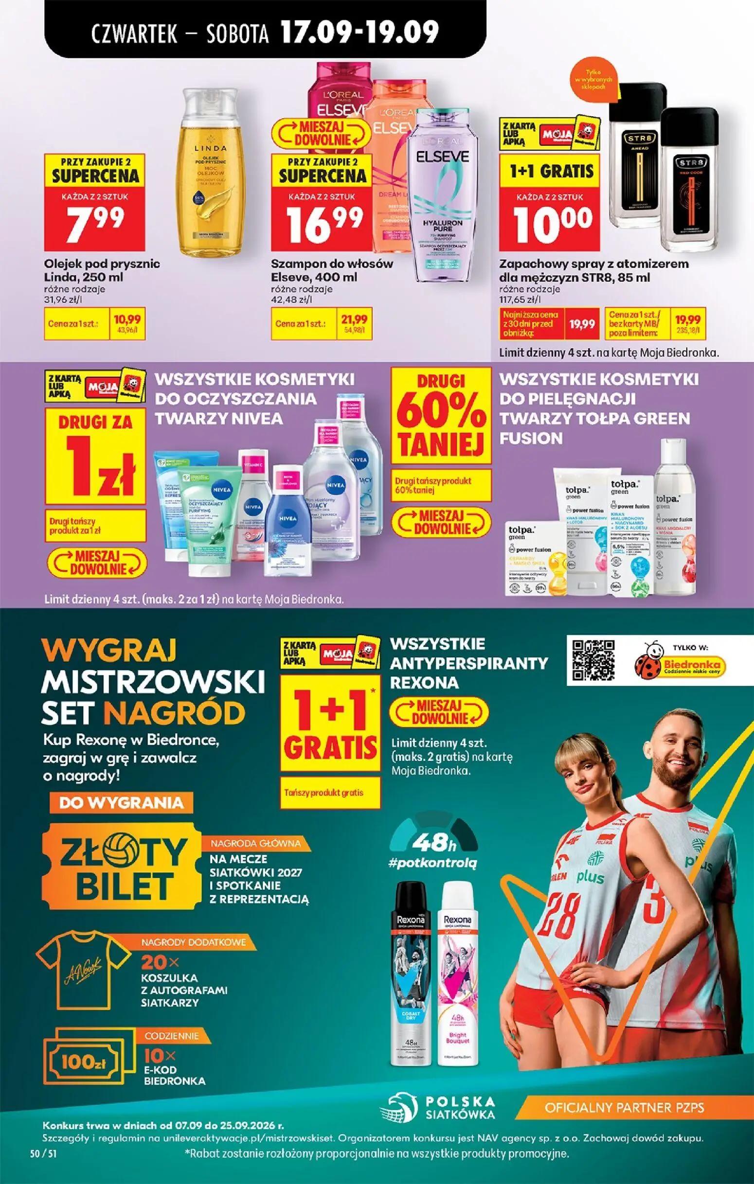 Biedronka gazetka, strona 74 z 85 — Olejek pod prysznic Linda, Szampon do włosów Elseve, Zapachowy spray z atomizerem dla mę…