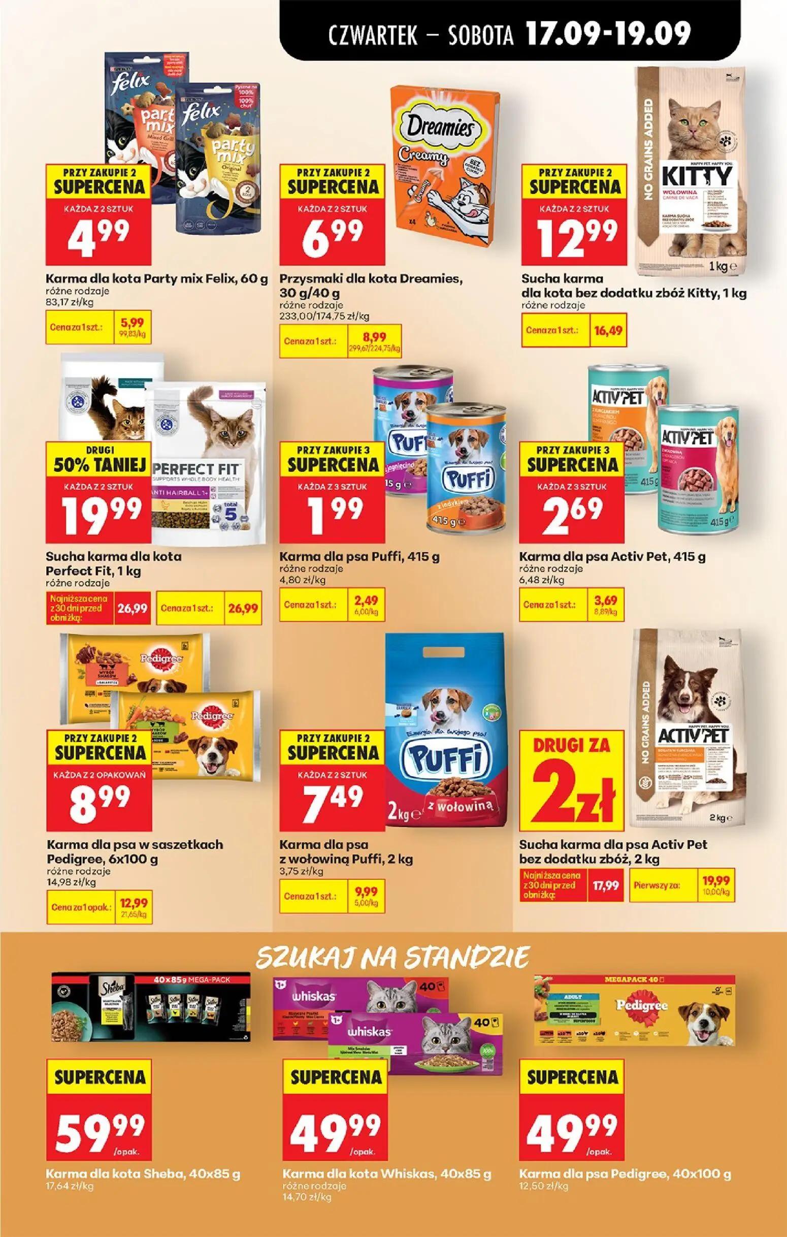 Biedronka gazetka, strona 77 z 85 — Sucha karma dla kota Perfect Fit, Karma dla psa w saszetkach Pedigree, Sucha karma dla k…