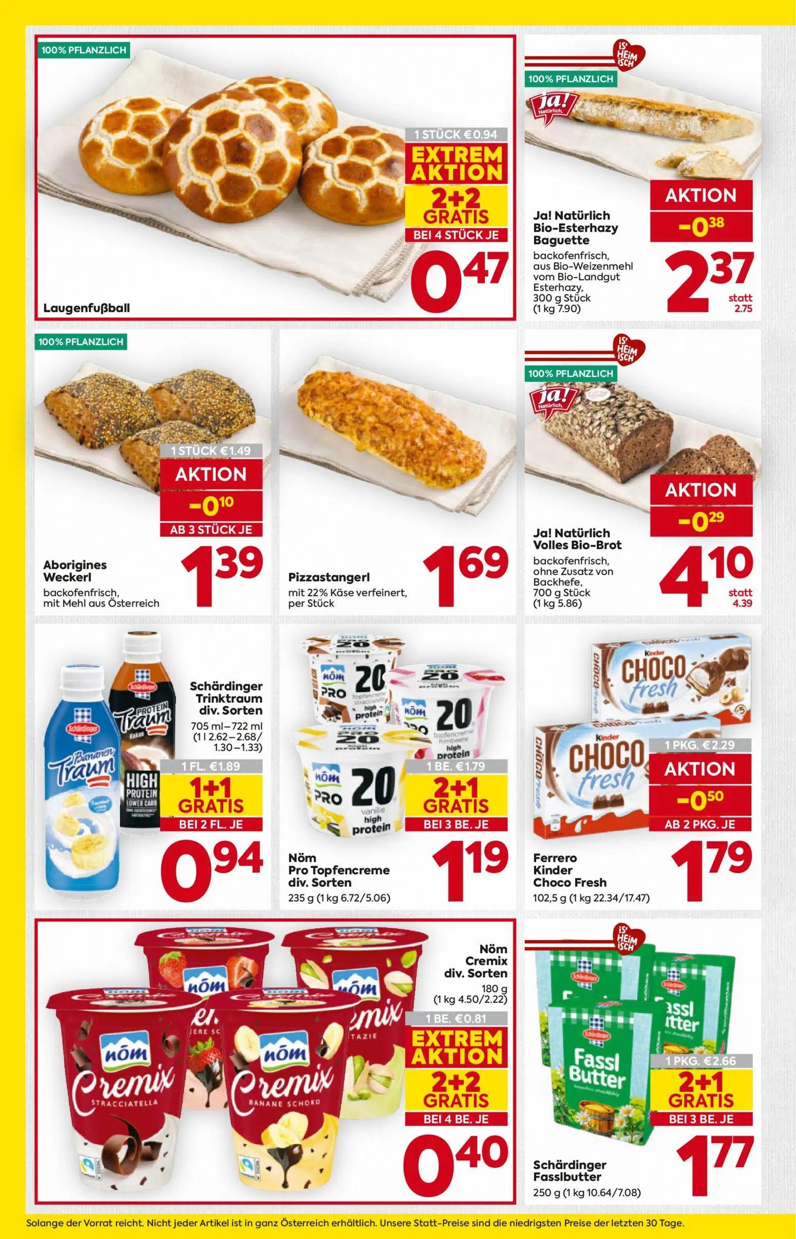 Billa Prospekt, Seite 10 von 16 — Schärdinger Trinktraum, Schärdinger Fasslbutter, Nöm Pro Topfencreme