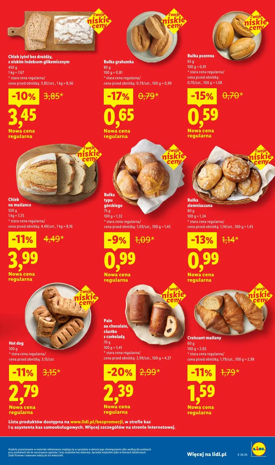 Lidl gazetka, strona 3 z 32 — Pain au chocolate, ciastko z czekoladą, Chleb na maślance, Chleb żytni bez drożdży, z niskim i…