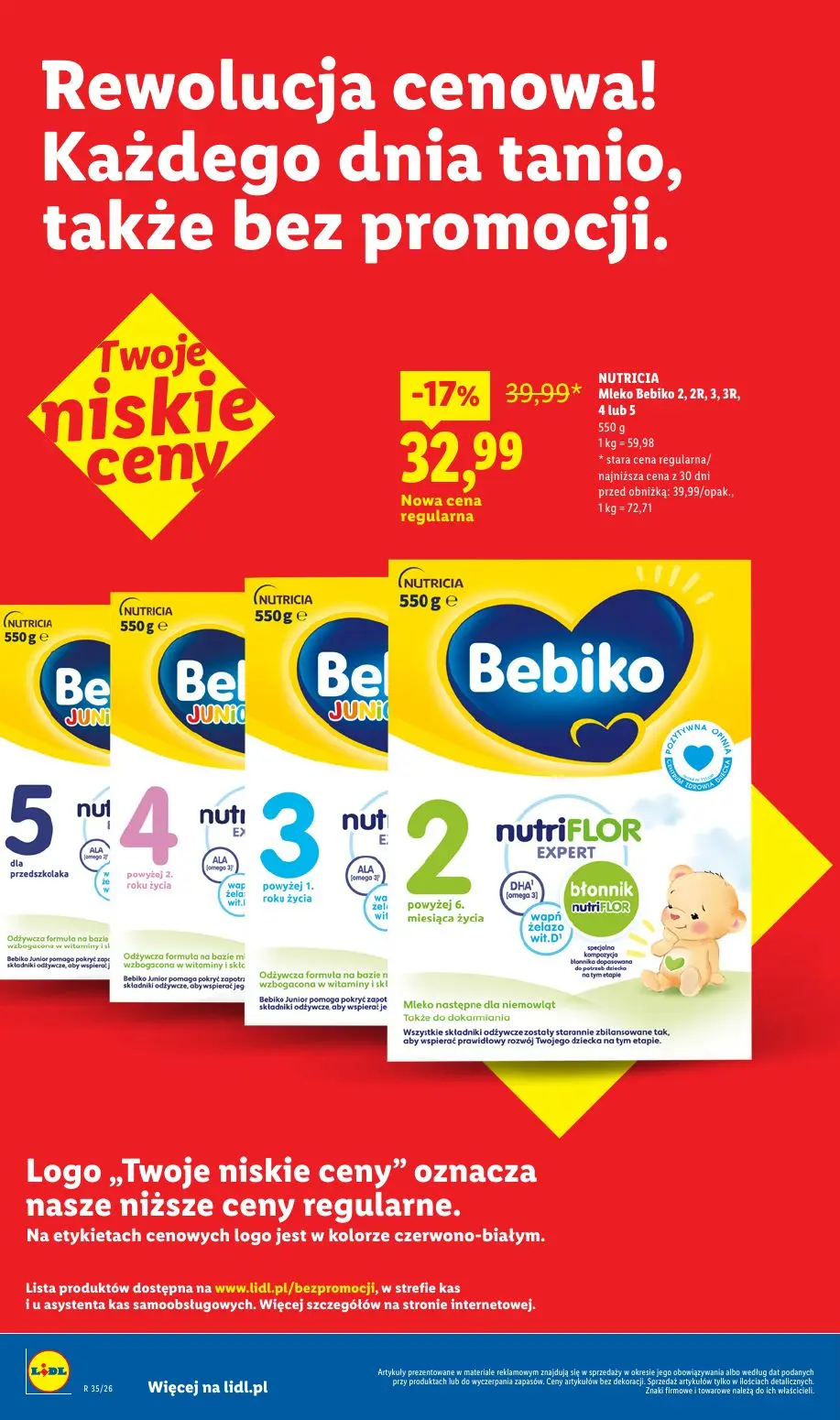 Lidl gazetka, strona 6 z 32 — NUTRICIA Mleko Bebiko 2, 2R, 3, 3R, 4 lub 5