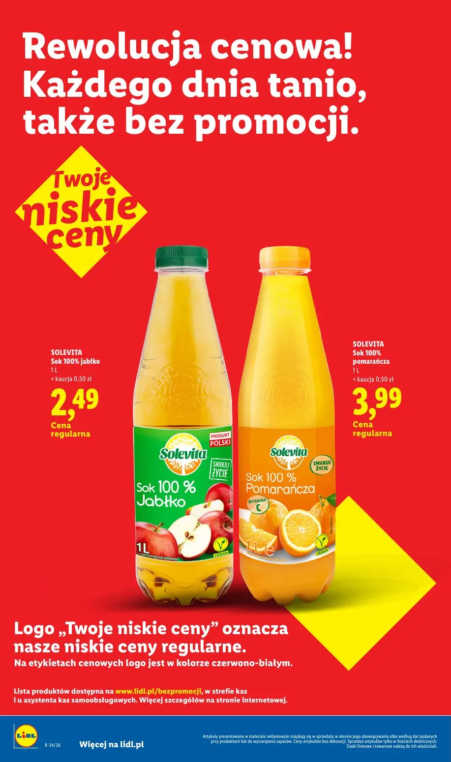 Lidl gazetka, strona 8 z 32 — SOLEVITA Sok 100% jabłko, SOLEVITA Sok 100% pomarańcza