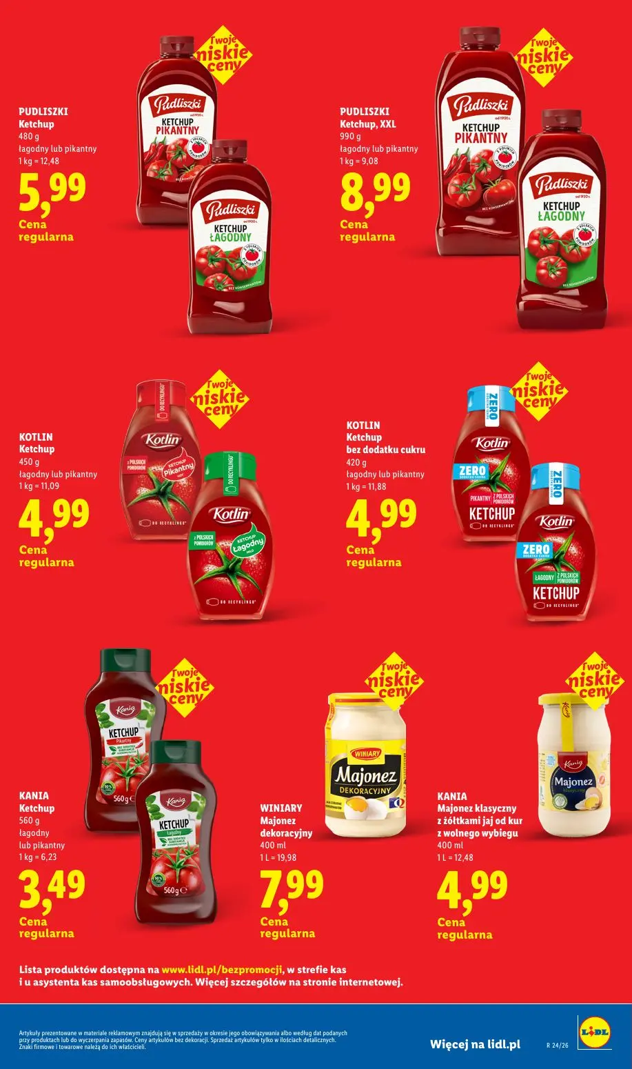 Lidl gazetka, strona 13 z 32 — PUDLISZKI Ketchup, PUDLISZKI Ketchup, XXL, KOTLIN Ketchup