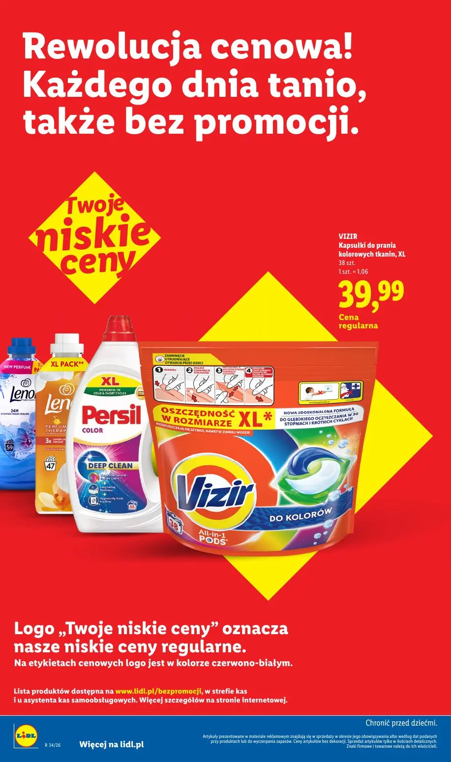 Lidl gazetka, strona 14 z 32 — VIZIR Kapsułki do prania kolorowych tkanin, XL