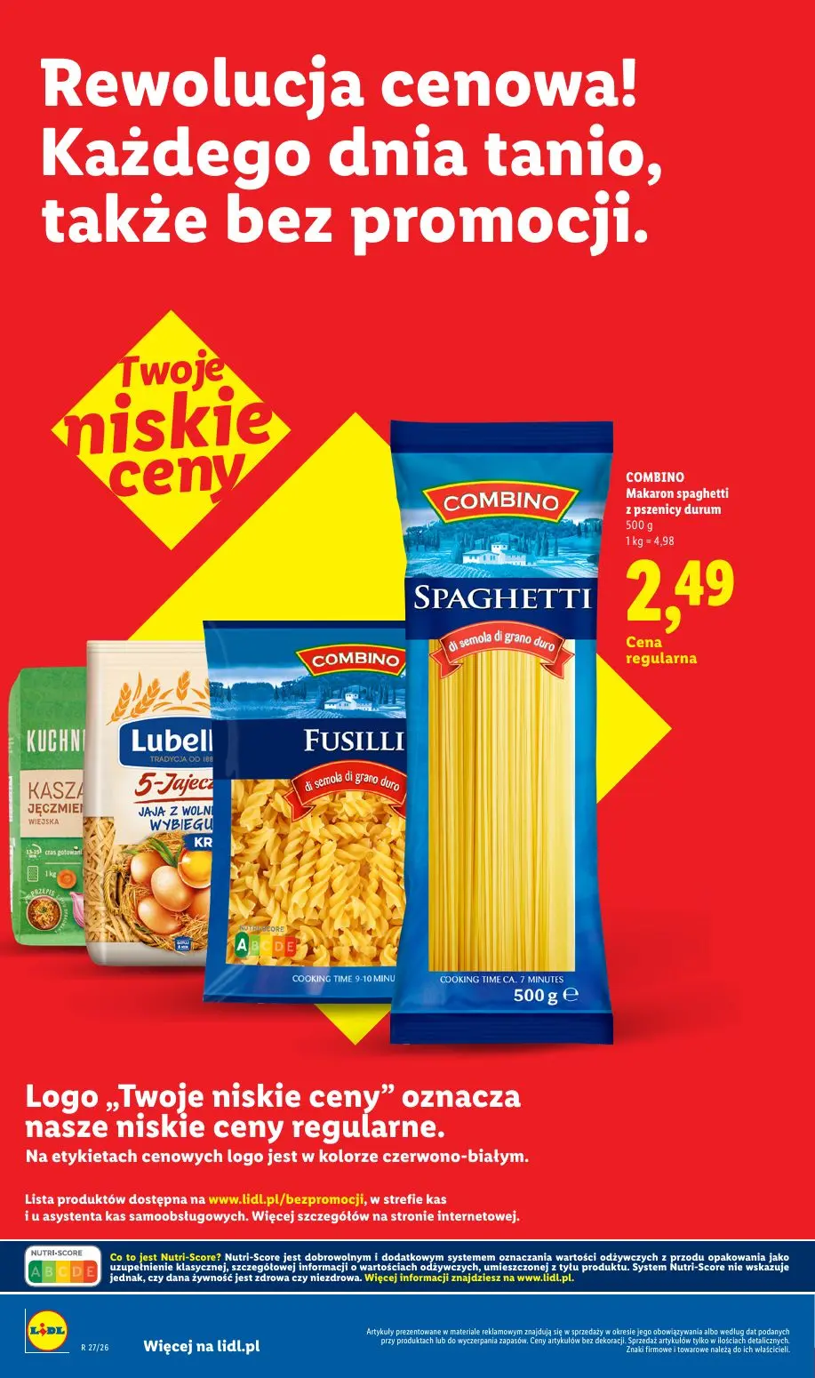 Lidl gazetka, strona 20 z 32 — COMBINO Makaron spaghetti z pszenicy durum