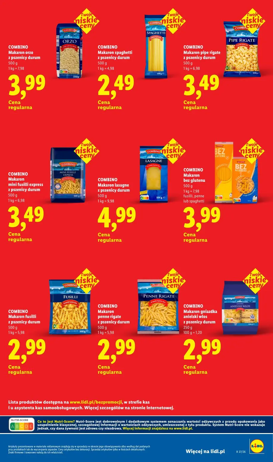 Lidl gazetka, strona 21 z 32 — COMBINO Makaron orzo z pszenicy durum, COMBINO Makaron spaghetti z pszenicy durum, COMBINO Ma…