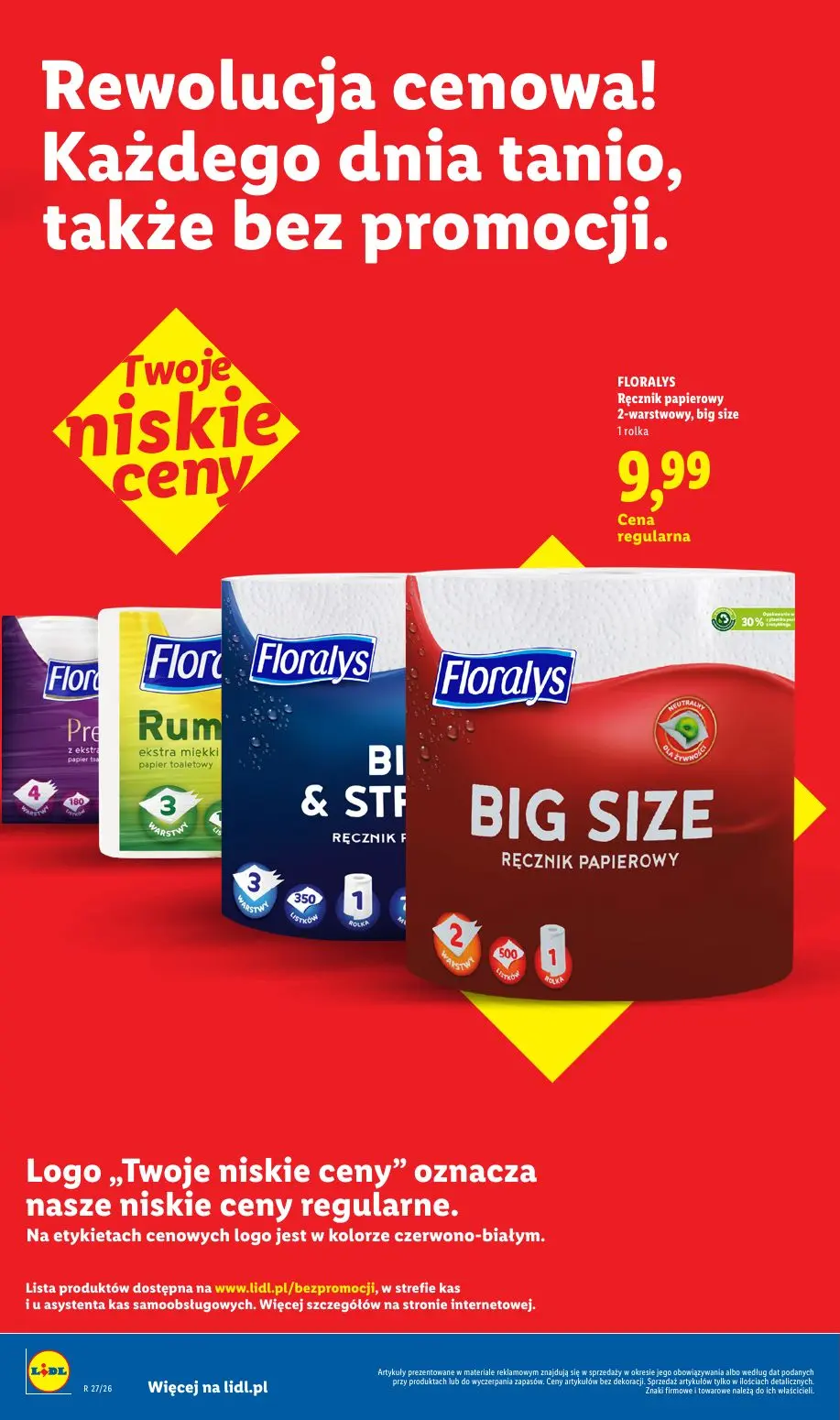 Lidl gazetka, strona 28 z 32 — FLORALYS Ręcznik papierowy 2-warstwowy, big size