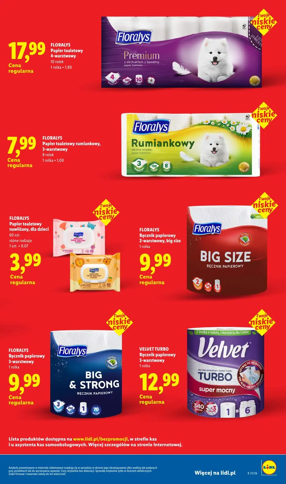 Lidl gazetka, strona 29 z 32 — FLORALYS Papier toaletowy 4-warstwowy, FLORALYS Papier toaletowy rumiankowy, 3-warstwowy, FLO…