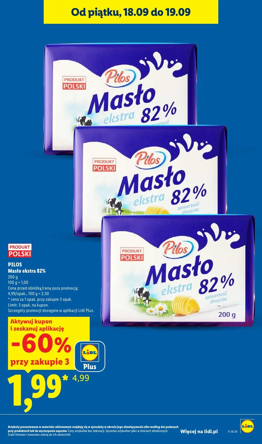 Lidl gazetka, strona 11 z 95 — Masło ekstra 82%