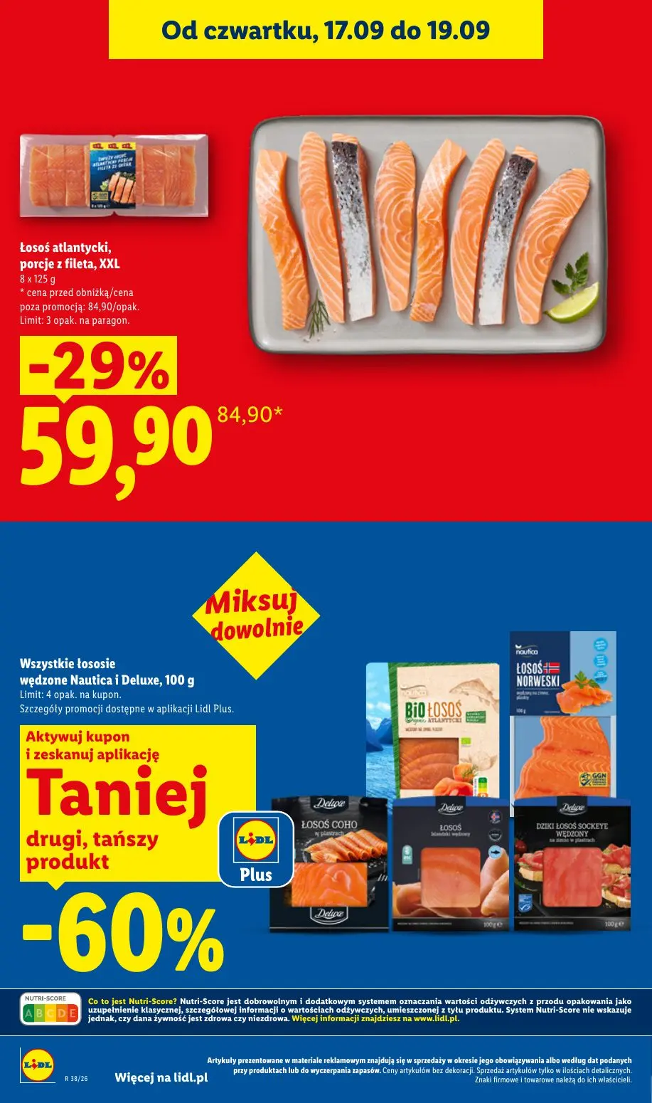 Lidl gazetka, strona 18 z 95 — Łosoś atlantycki, porcje z fileta, XXL