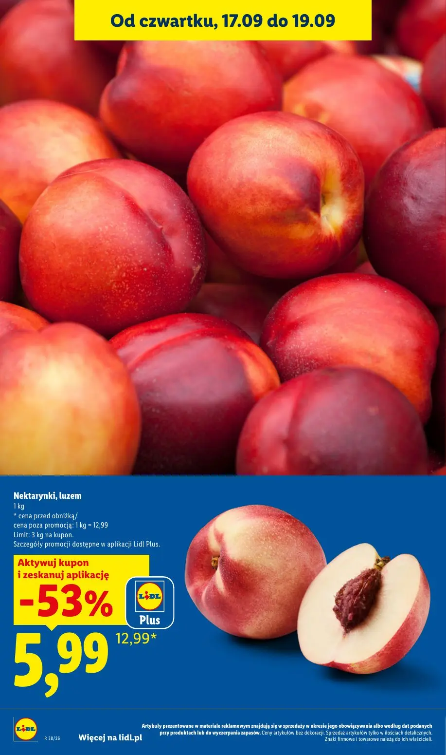 Lidl gazetka, strona 24 z 95 — Nektarynki, luzem