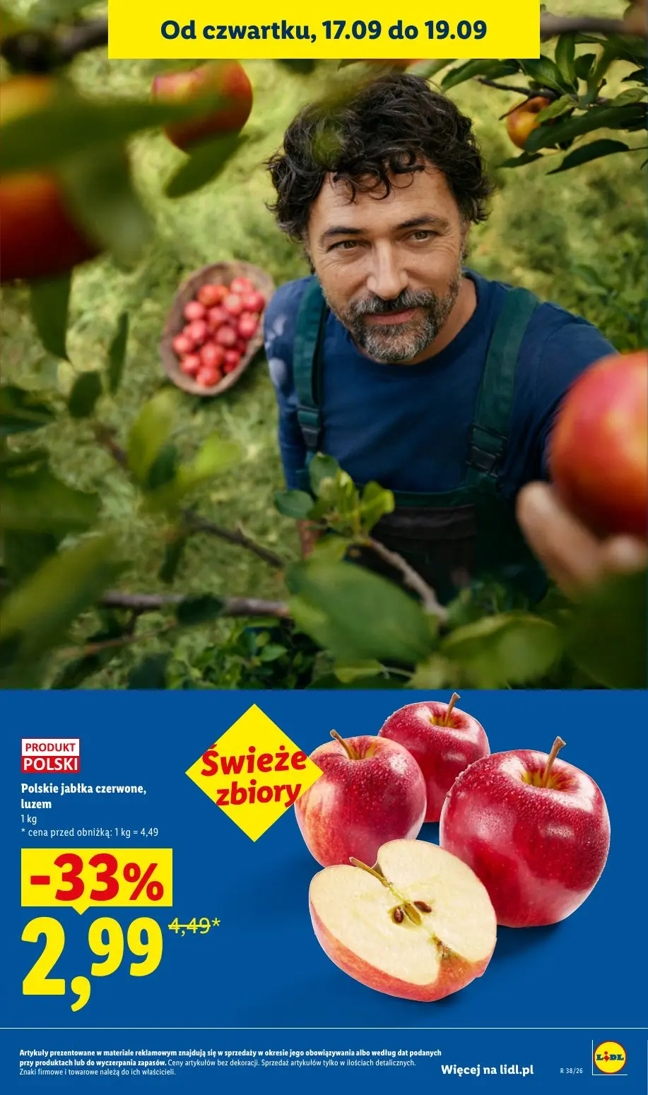 Lidl gazetka, strona 25 z 95 — Polskie jabłka czerwone, luzem