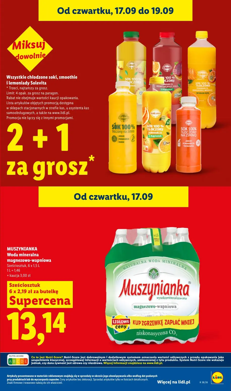 Lidl gazetka, strona 29 z 95 — MUSZYNIANKA Woda mineralna magnezowo-wapniowa
