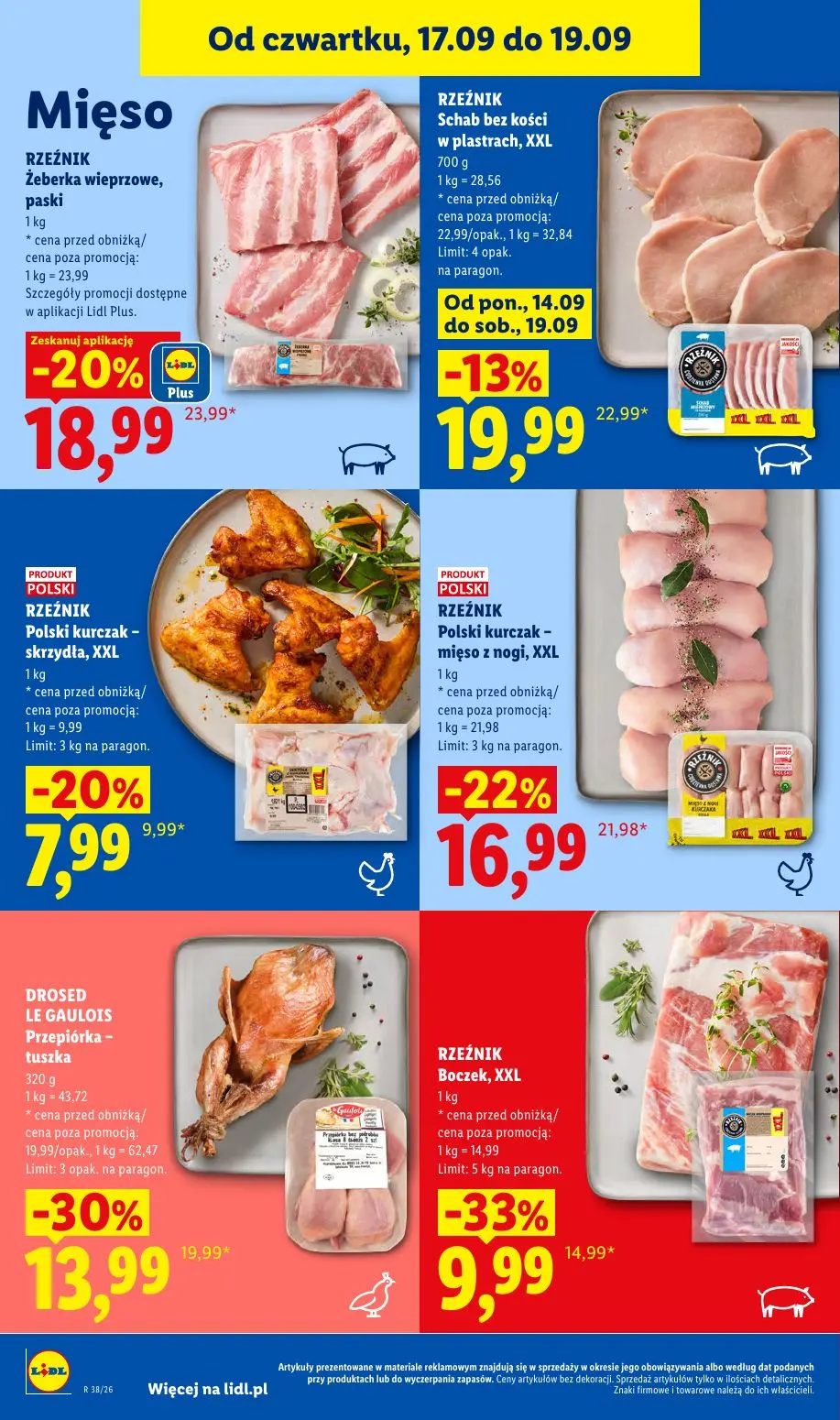 Lidl gazetka, strona 54 z 95 — DROSED LE GAULOIS Przepiórka - tuszka, RZEŹNIK Żeberka wieprzowe, paski, RZEŹNIK Boczek, XXL
