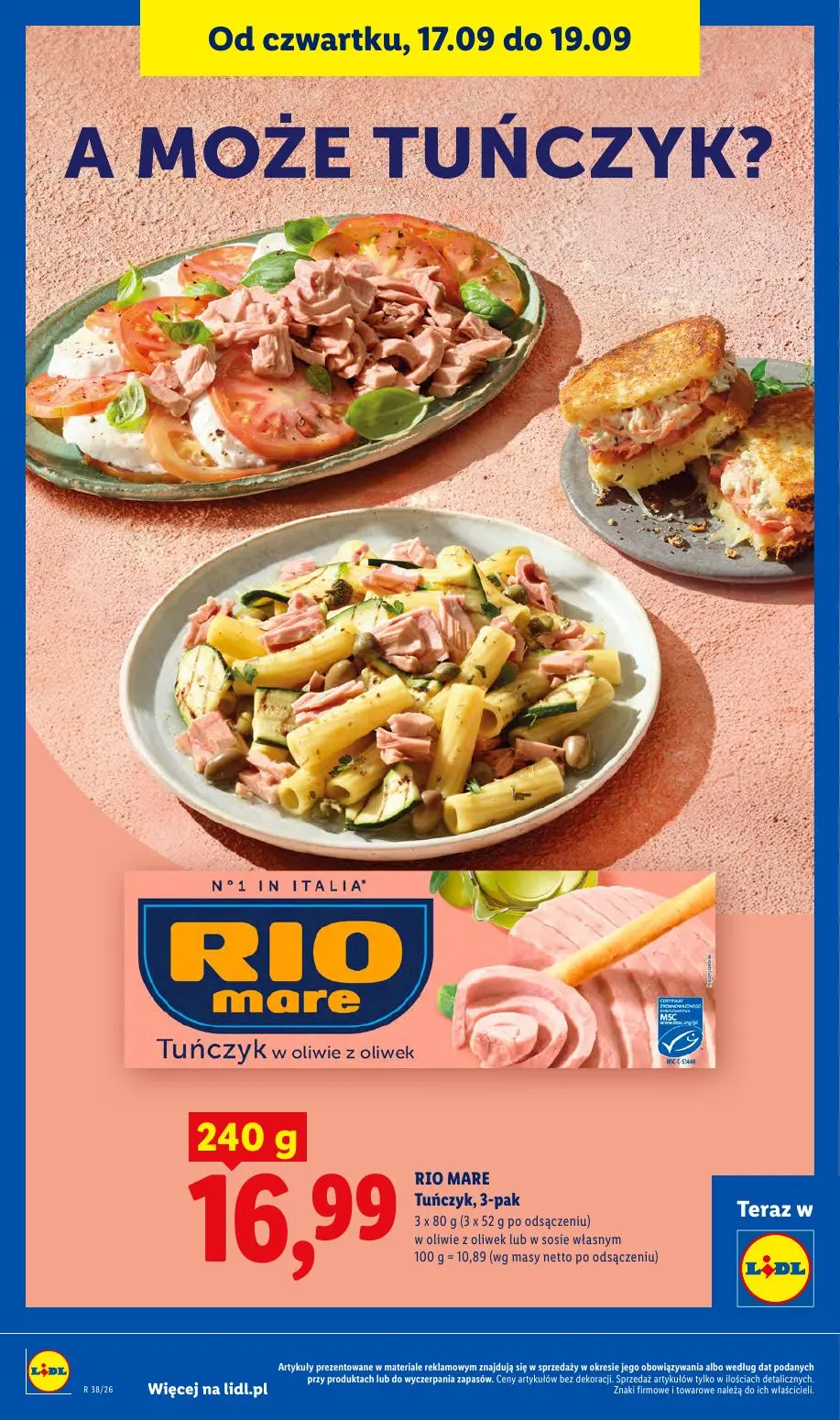 Lidl gazetka, strona 62 z 95 — RIO MARE Tuńczyk, 3-pak
